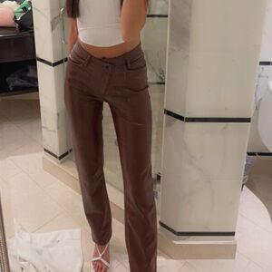 Abercrombie Brown Leather Pants
